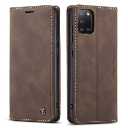 CASEME Luxury Antique Galaxy A31 Leather Case Wallet