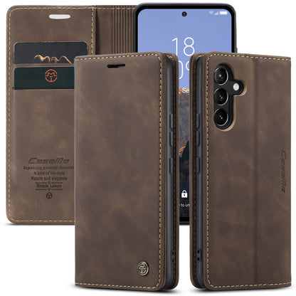 CASEME Luxury Antique Galaxy A54 Leather Case Wallet