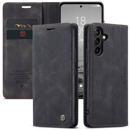 CASEME Luxury Antique Galaxy A54 Leather Case Wallet