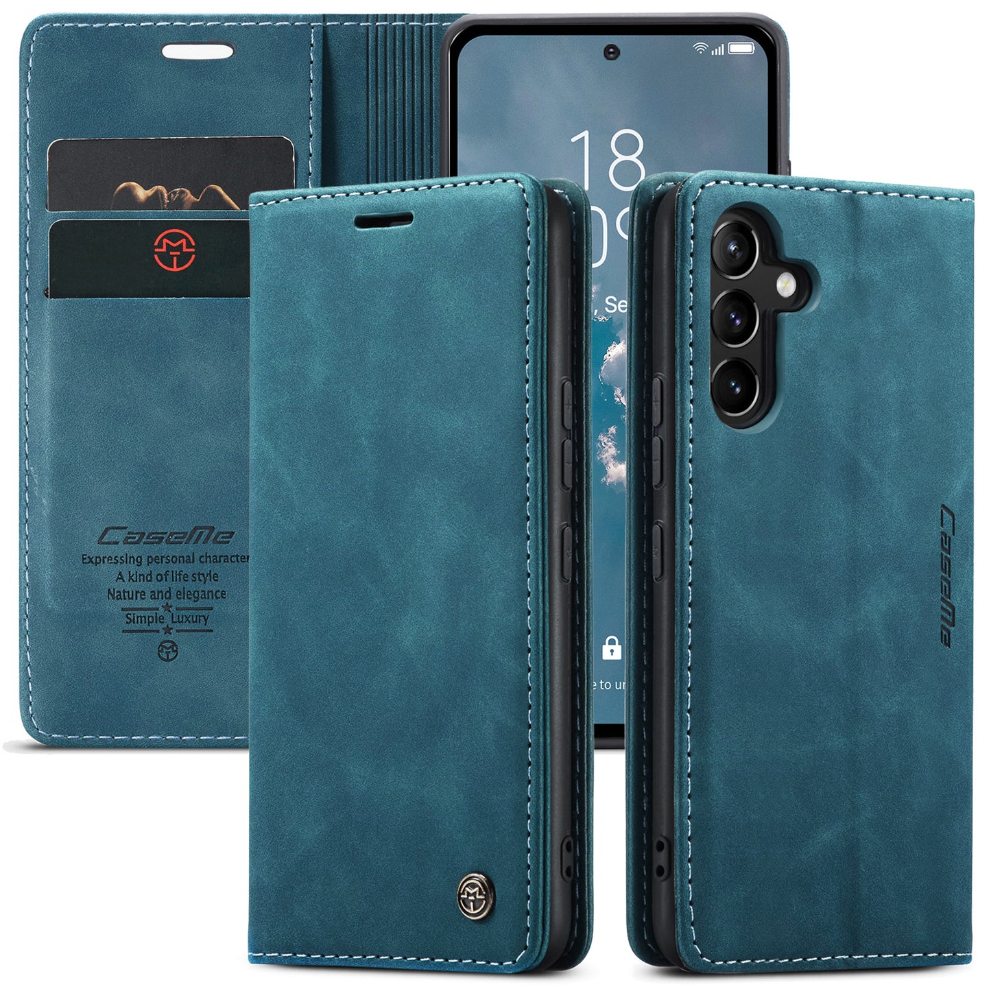 CASEME Luxury Antique Galaxy A54 Leather Case Wallet