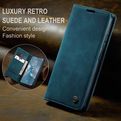 CASEME Luxury Antique Galaxy A54 Leather Case Wallet