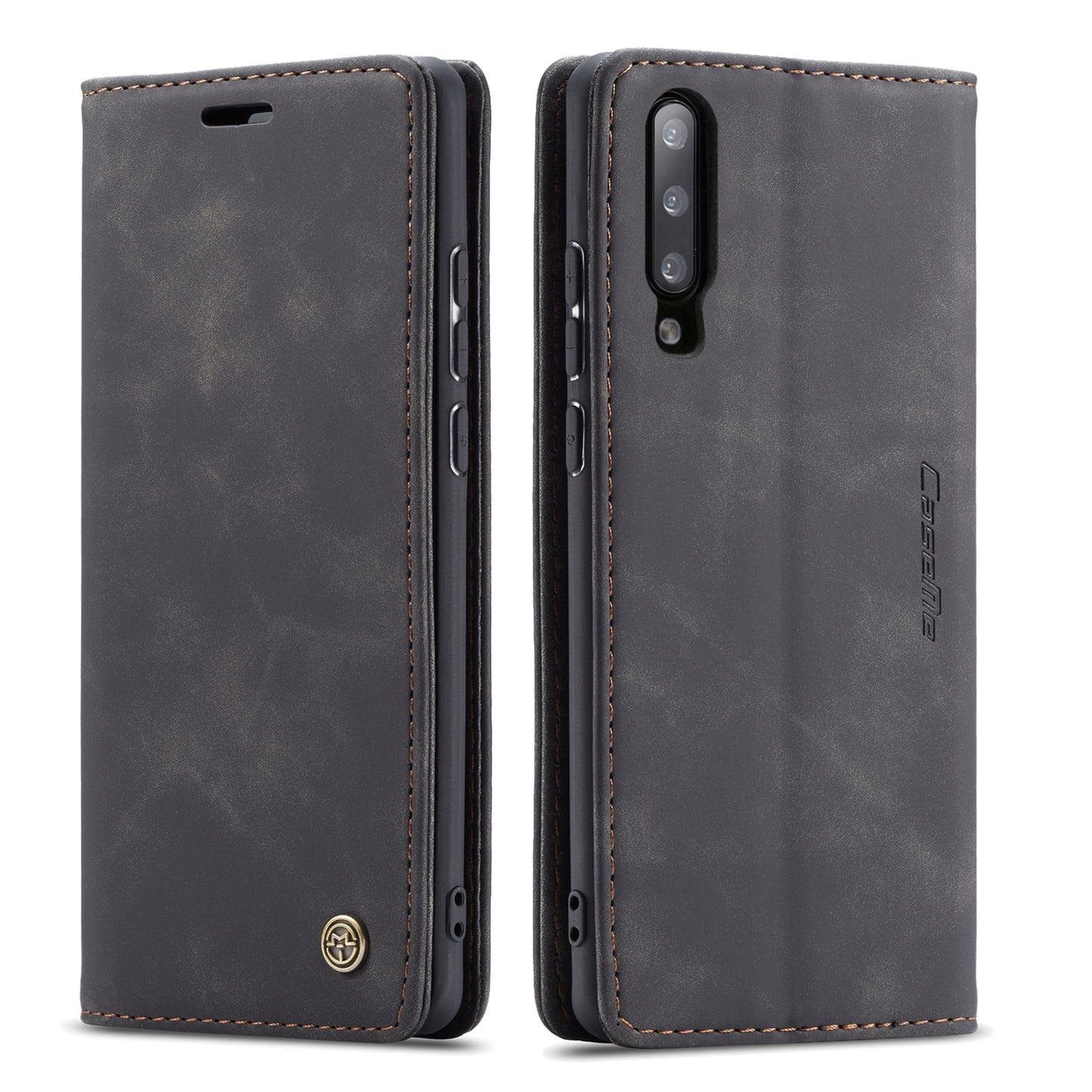 CASEME Luxury Antique Galaxy A70 Leather Case Wallet