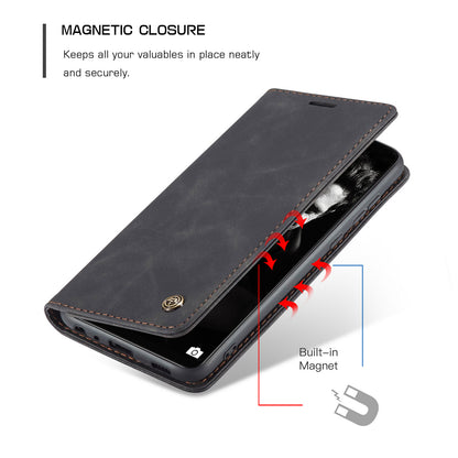 CASEME Luxury Antique Galaxy A72 Leather Case Wallet