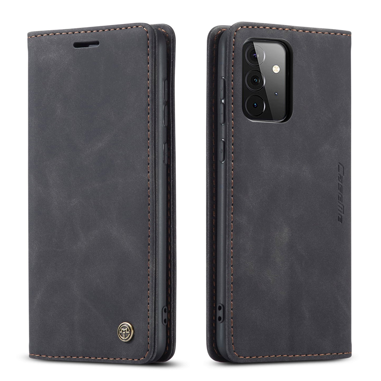 CASEME Luxury Antique Galaxy A72 Leather Case Wallet