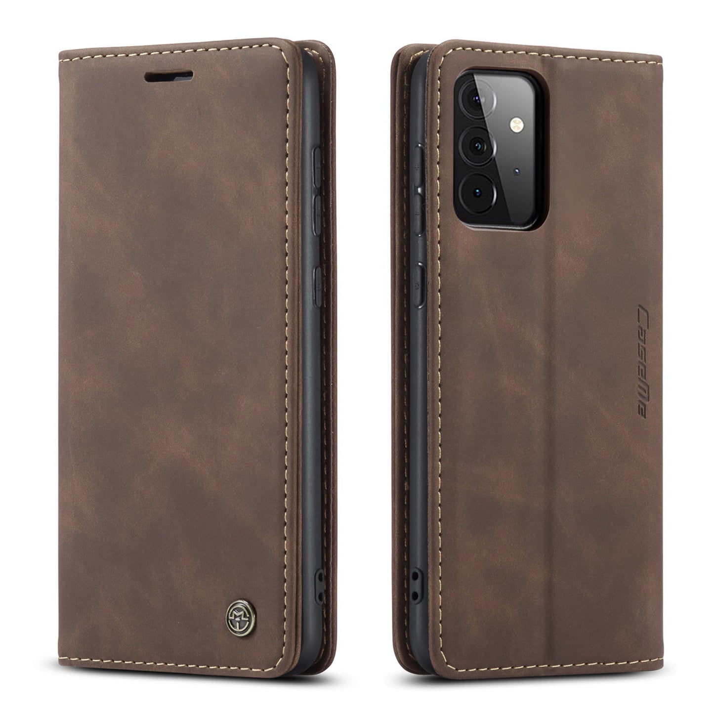 CASEME Luxury Antique Galaxy A72 Leather Case Wallet