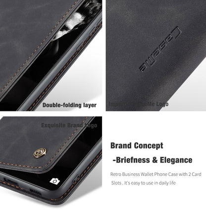 CASEME Luxury Antique Galaxy A72 Leather Case Wallet