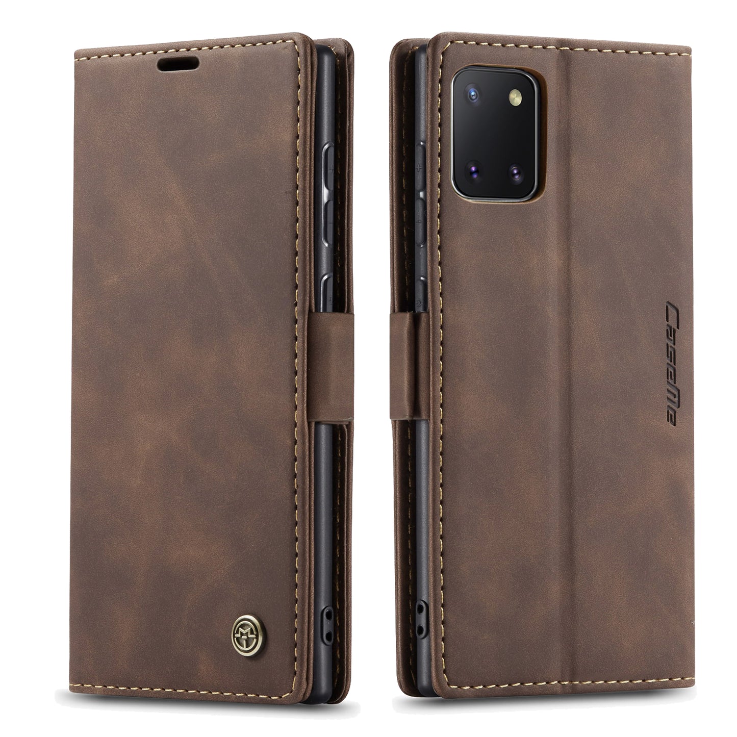 CASEME Luxury Antique Galaxy A81 Leather Case Wallet