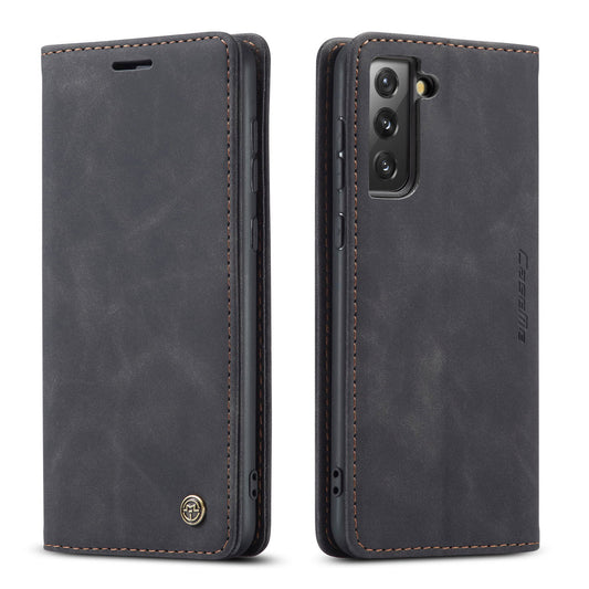 CASEME Luxury Antique Galaxy S21 FE Leather Case Wallet