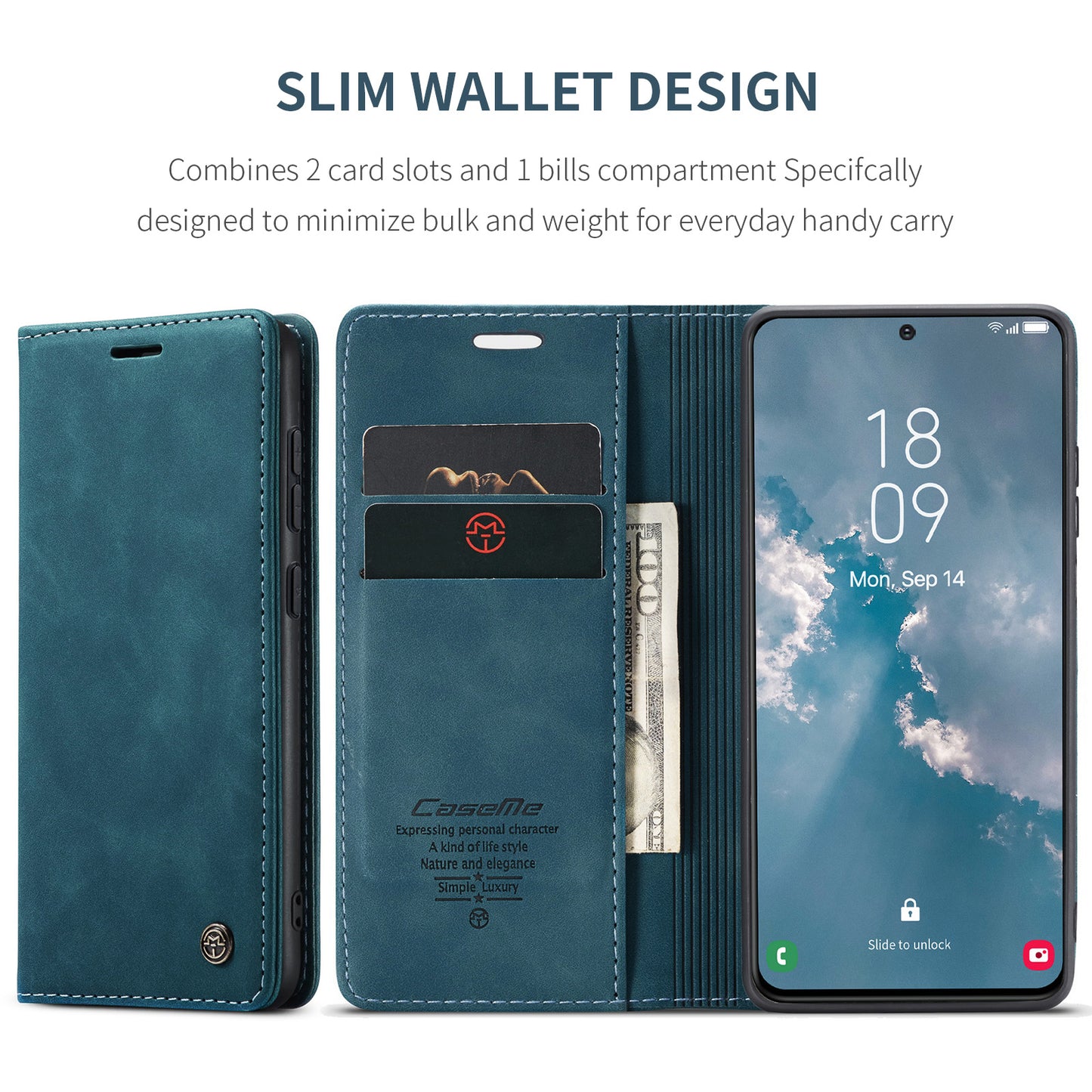 CASEME Luxury Antique Galaxy S23 Leather Case Wallet