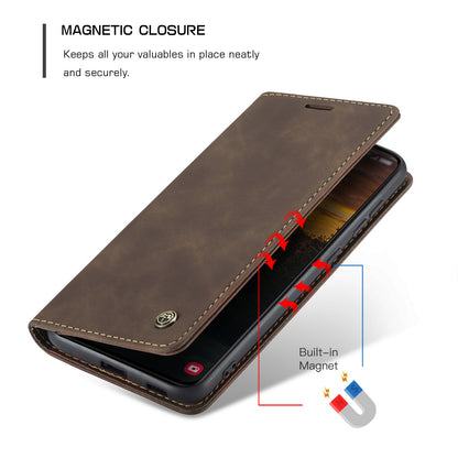 CASEME Luxury Antique Galaxy S24 FE Leather Case Wallet