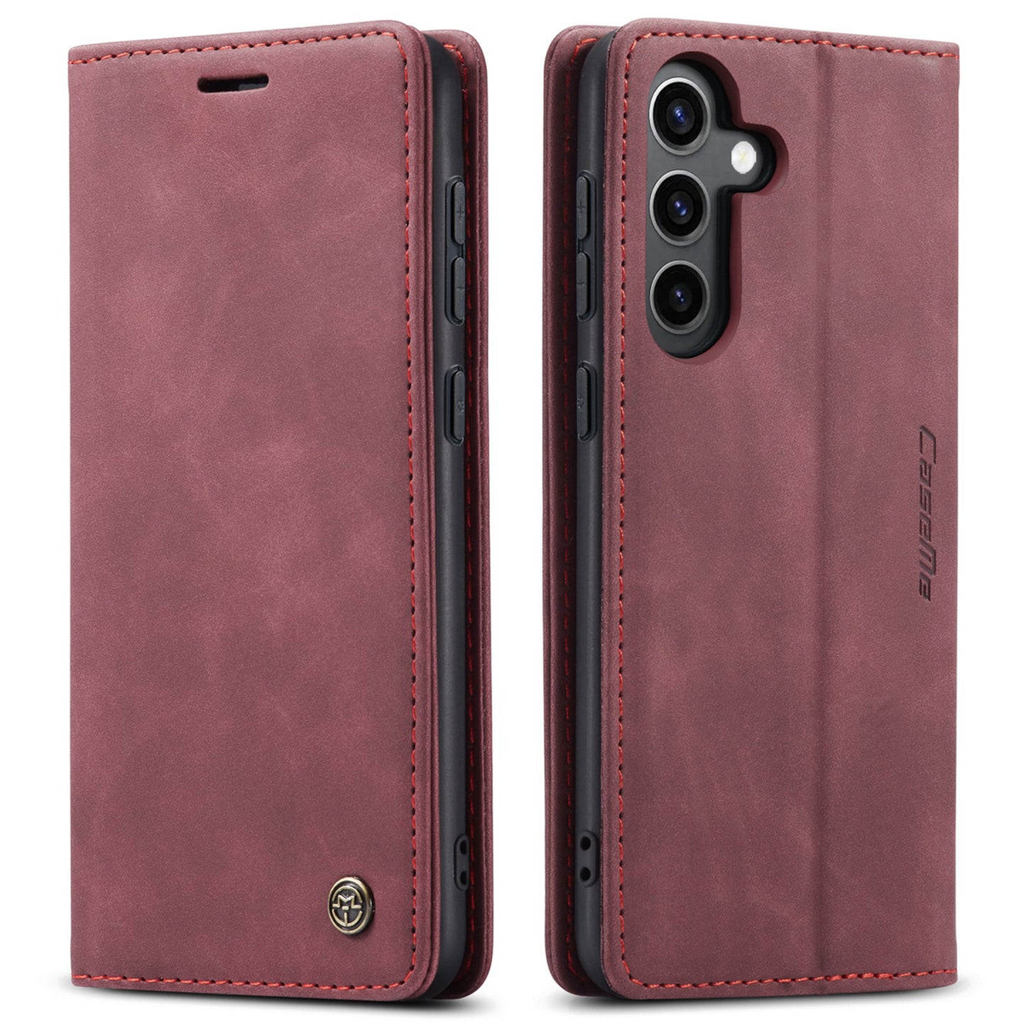 CASEME Luxury Antique Galaxy S24 FE Leather Case Wallet