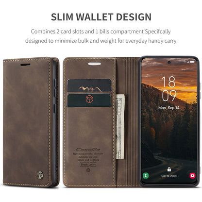 CASEME Luxury Antique Galaxy S24 FE Leather Case Wallet