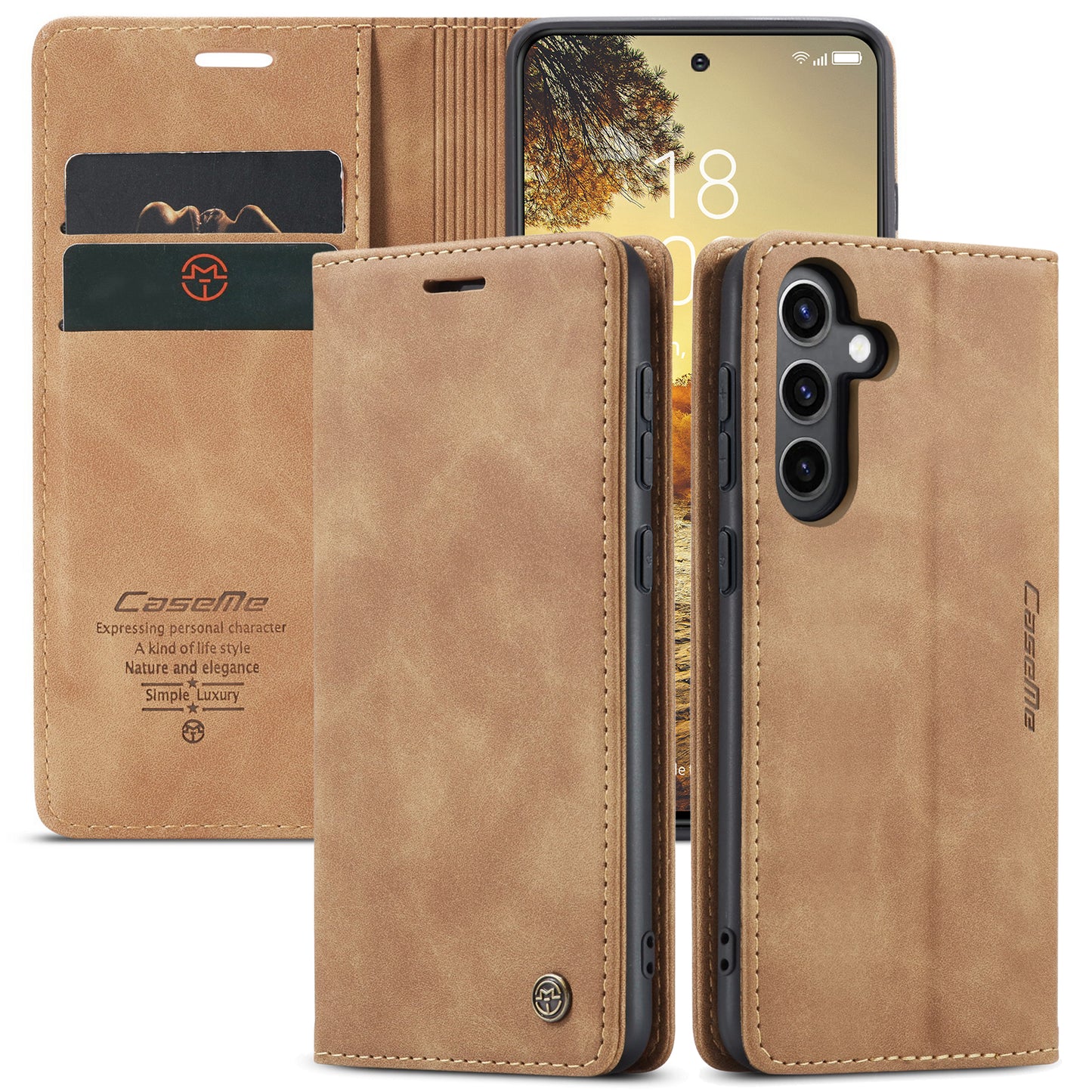 CASEME Luxury Antique Galaxy S24+ Leather Case Wallet