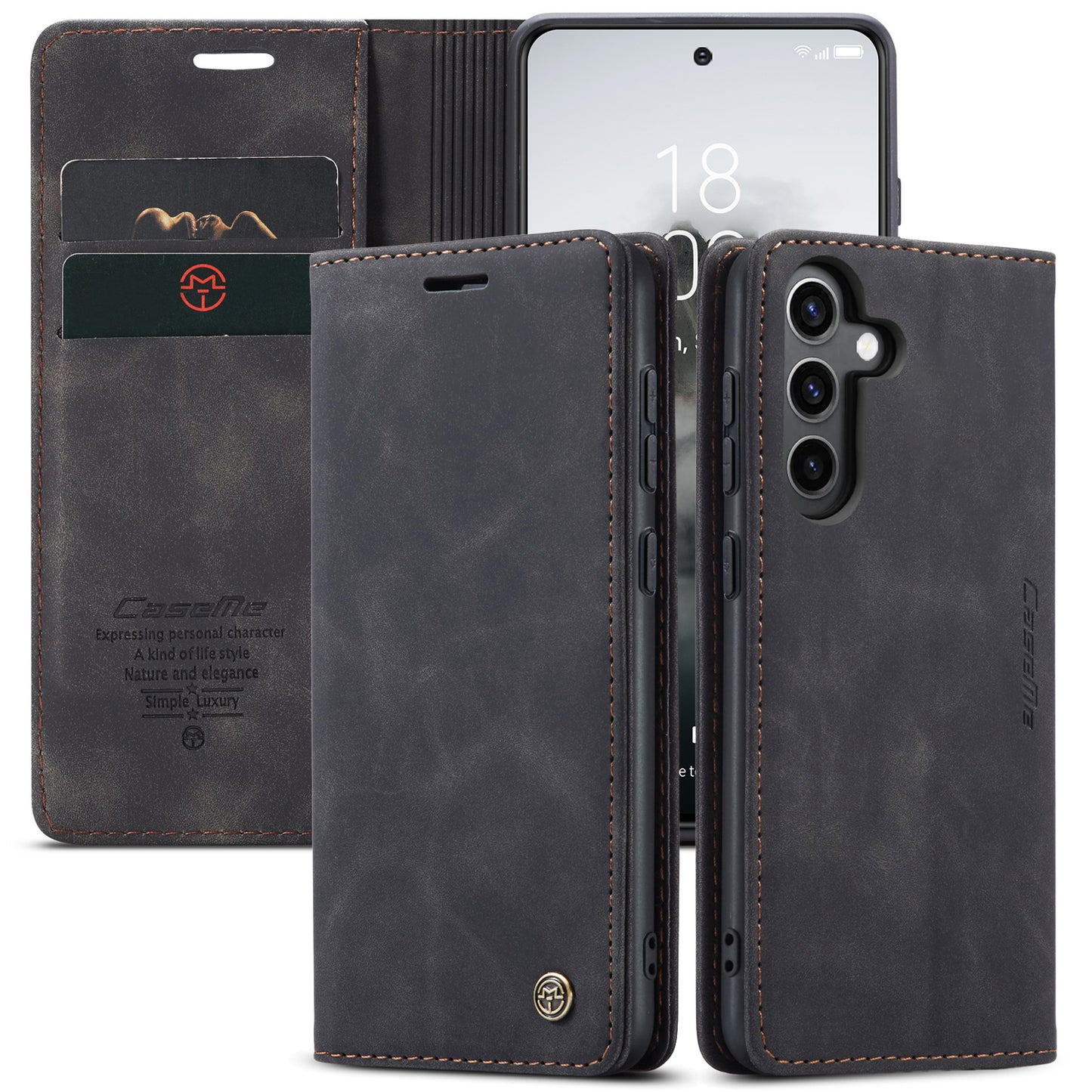 CASEME Luxury Antique Galaxy S24+ Leather Case Wallet