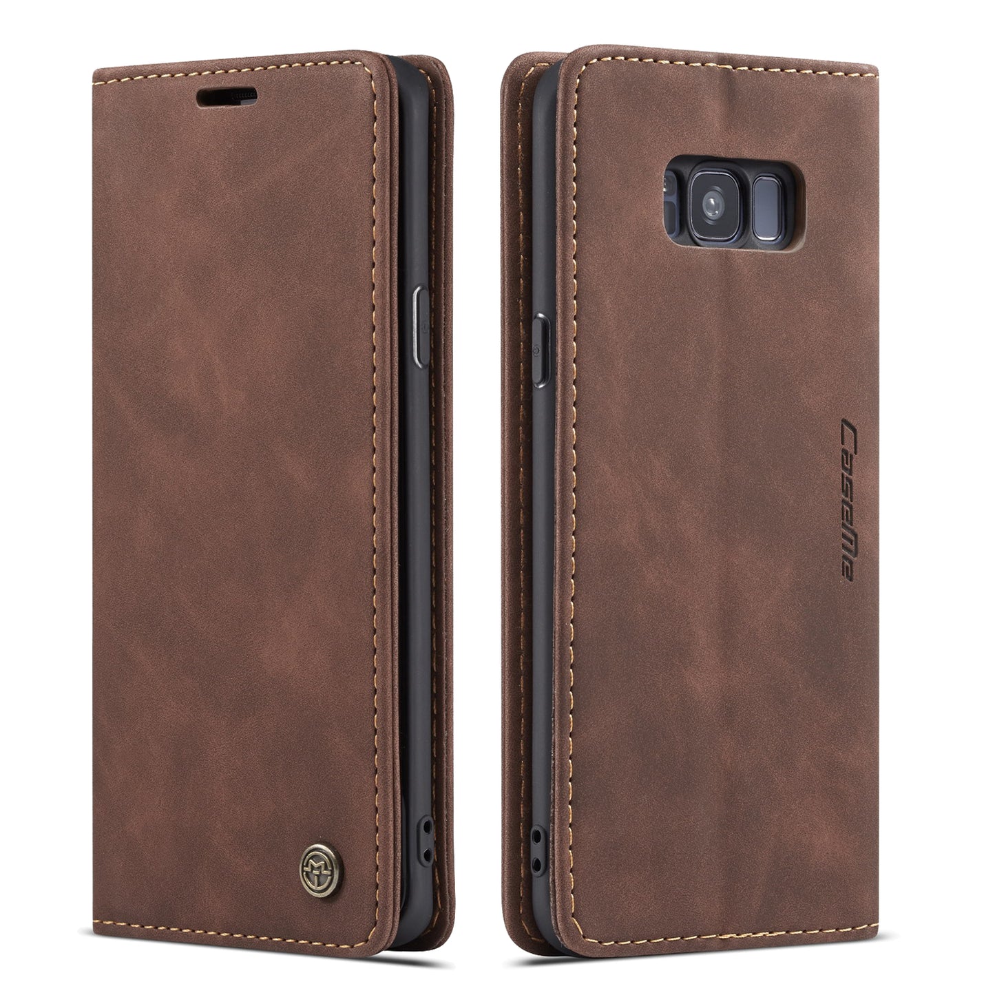 CASEME Luxury Antique Galaxy S8+ Leather Case Wallet