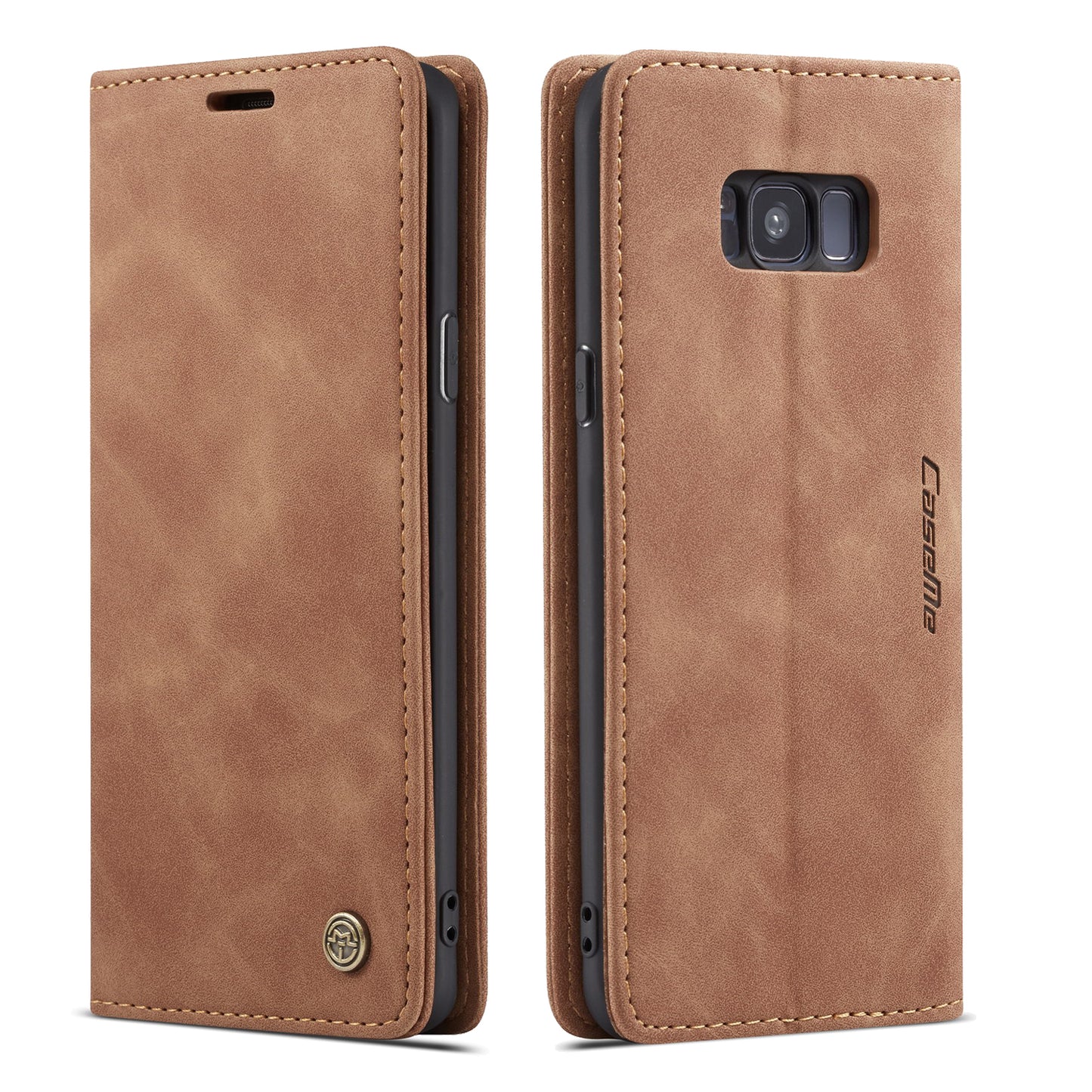 CASEME Luxury Antique Galaxy S8+ Leather Case Wallet