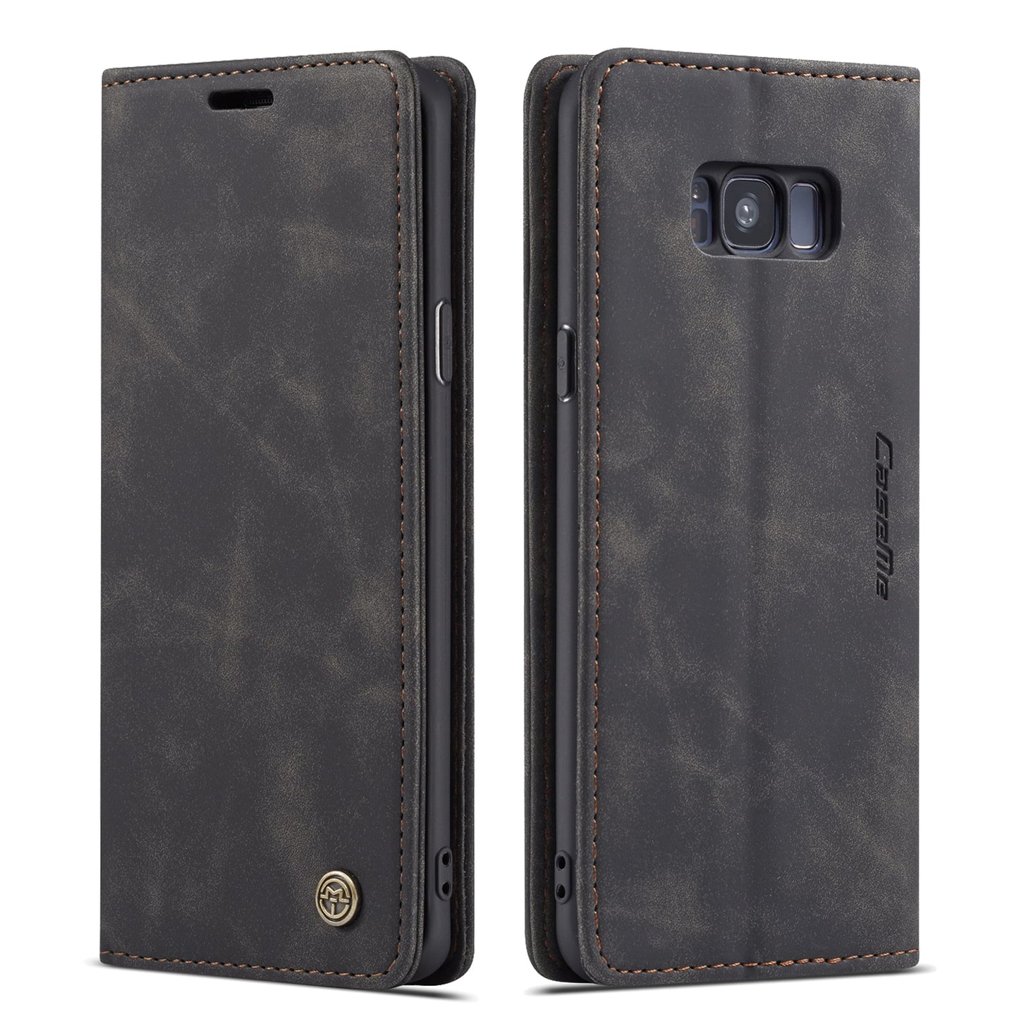 CASEME Luxury Antique Galaxy S8+ Leather Case Wallet