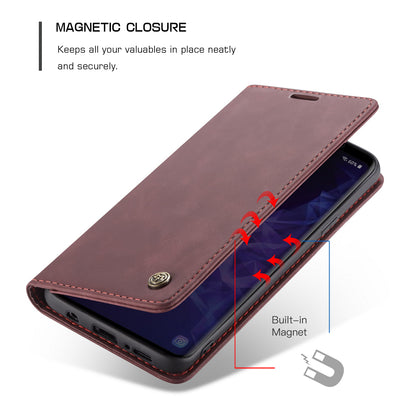 CASEME Luxury Antique Galaxy S9+ Leather Case Wallet