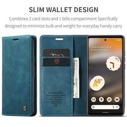 CASEME Luxury Antique Google Pixel 6A Leather Case Wallet