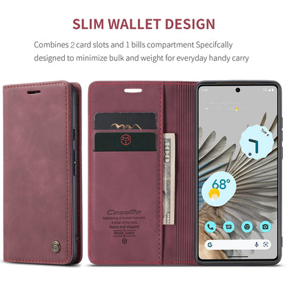 CASEME Luxury Antique Google Pixel 7 Pro Leather Case Wallet