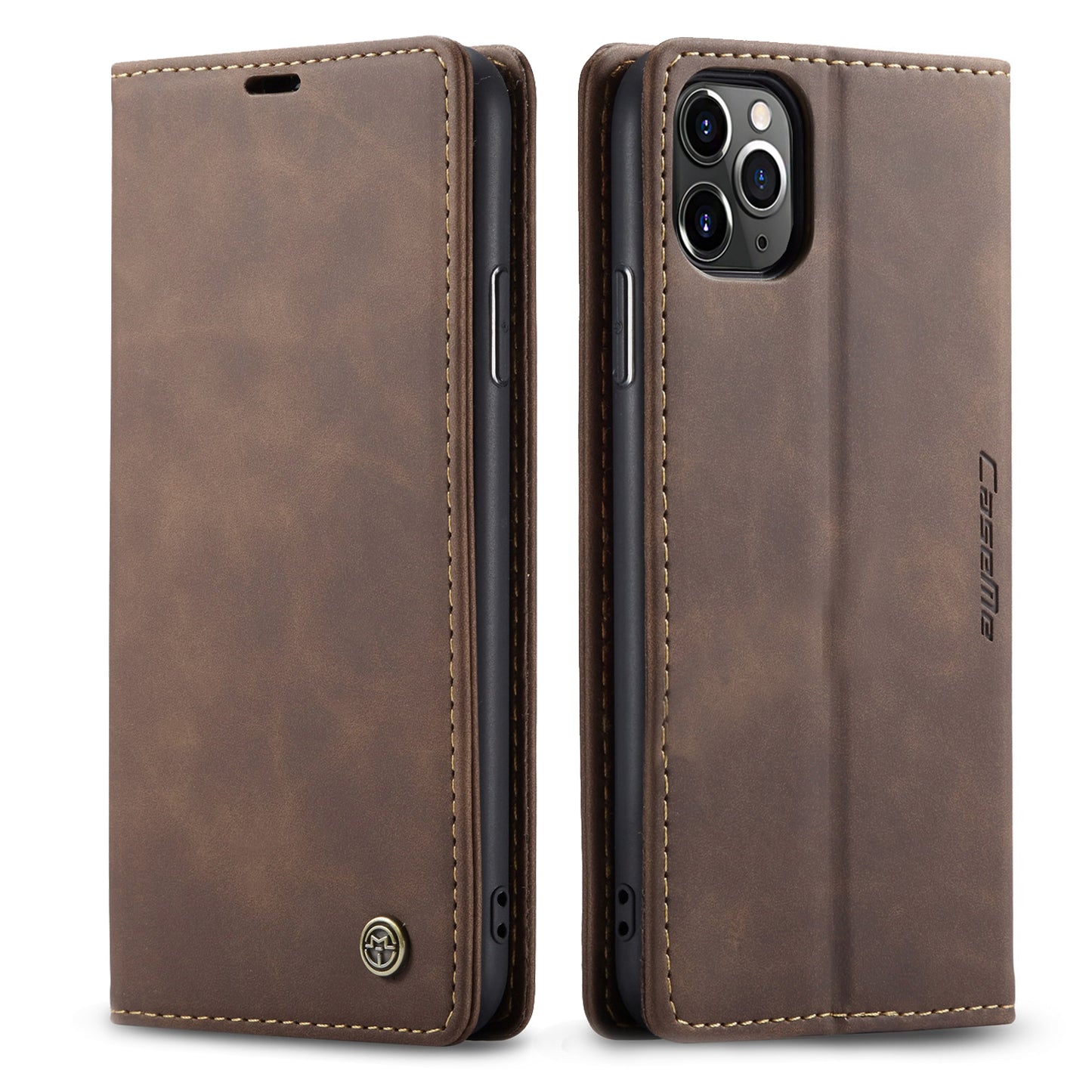 CASEME Luxury Antique iPhone 11 Pro Leather Case Wallet