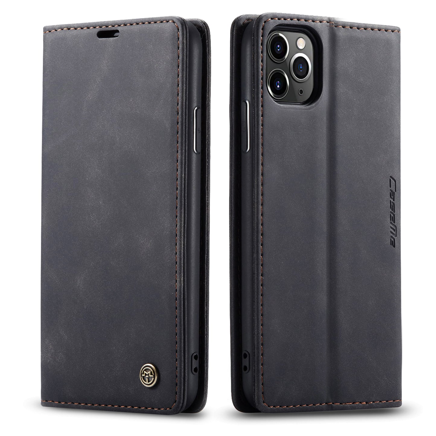 CASEME Luxury Antique iPhone 11 Pro Leather Case Wallet