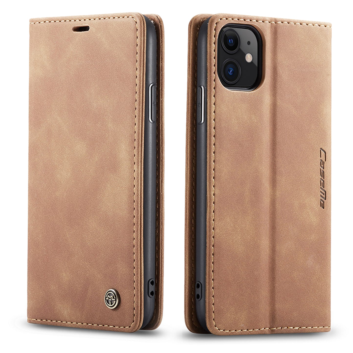 CASEME Luxury Antique iPhone 11 Leather Case Wallet