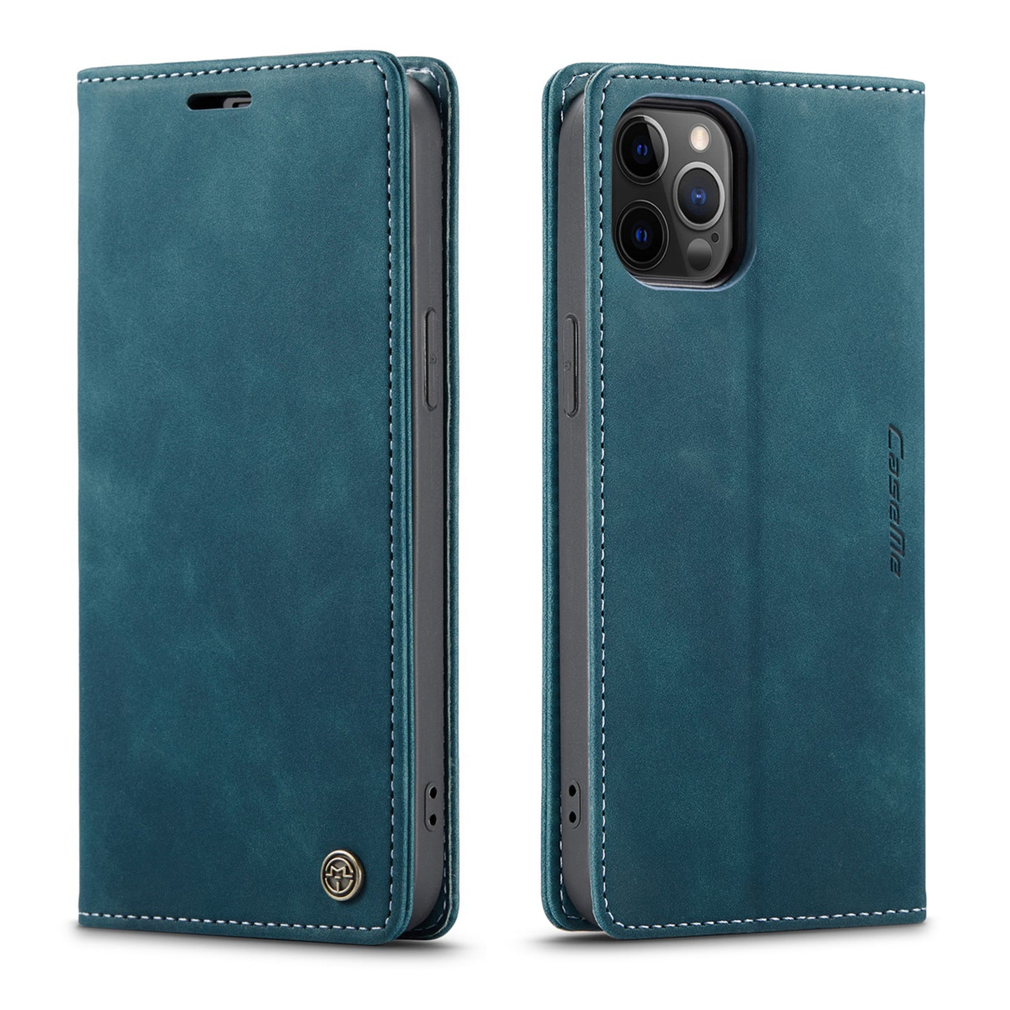 CASEME Luxury Antique iPhone 12 Pro Max Leather Case Wallet