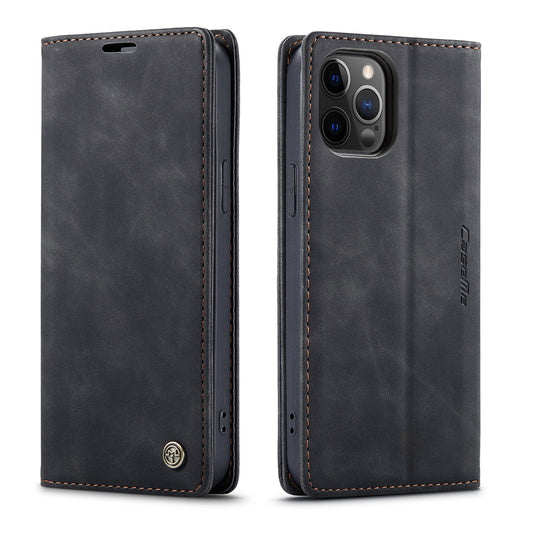 CASEME Luxury Antique iPhone 12 Pro Max Leather Case Wallet