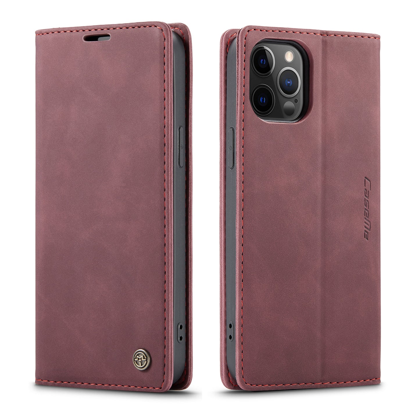 CASEME Luxury Antique iPhone 12 Pro Max Leather Case Wallet