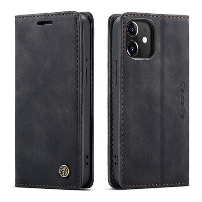 CASEME Luxury Antique iPhone 12 Leather Case Wallet