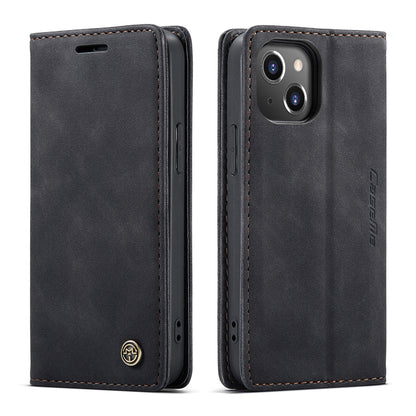 CASEME Luxury Antique iPhone 13 Mini Leather Case Wallet