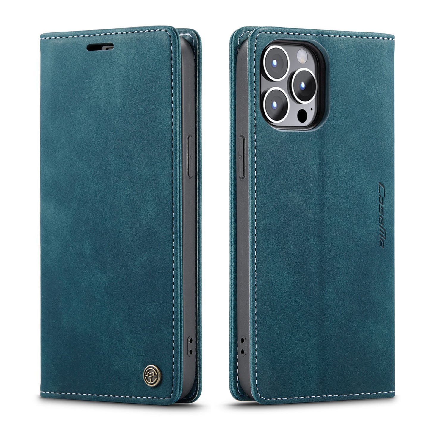 CASEME Luxury Antique iPhone 13 Pro Max Leather Case Wallet