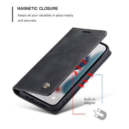 CASEME Luxury Antique iPhone 13 Pro Max Leather Case Wallet