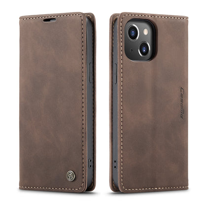 CASEME Luxury Antique iPhone 13 Leather Case Wallet