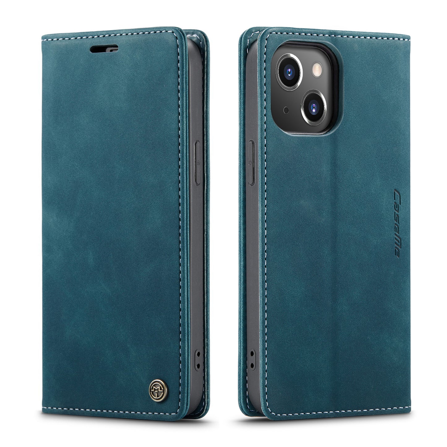 CASEME Luxury Antique iPhone 13 Leather Case Wallet