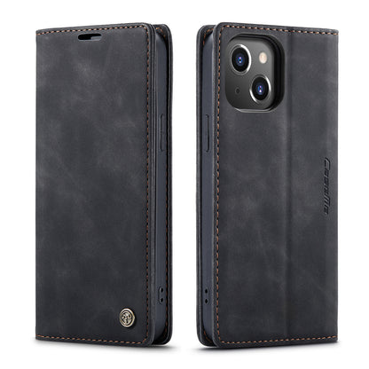 CASEME Luxury Antique iPhone 13 Leather Case Wallet