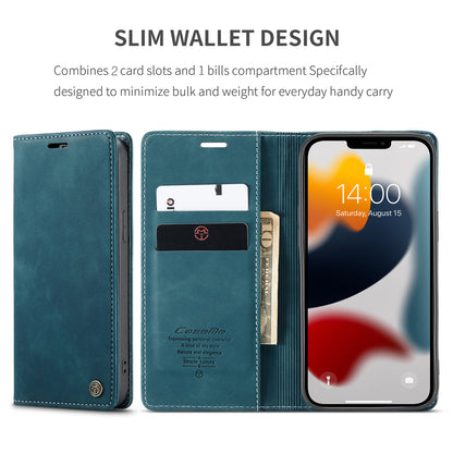 CASEME Luxury Antique iPhone 13 Leather Case Wallet