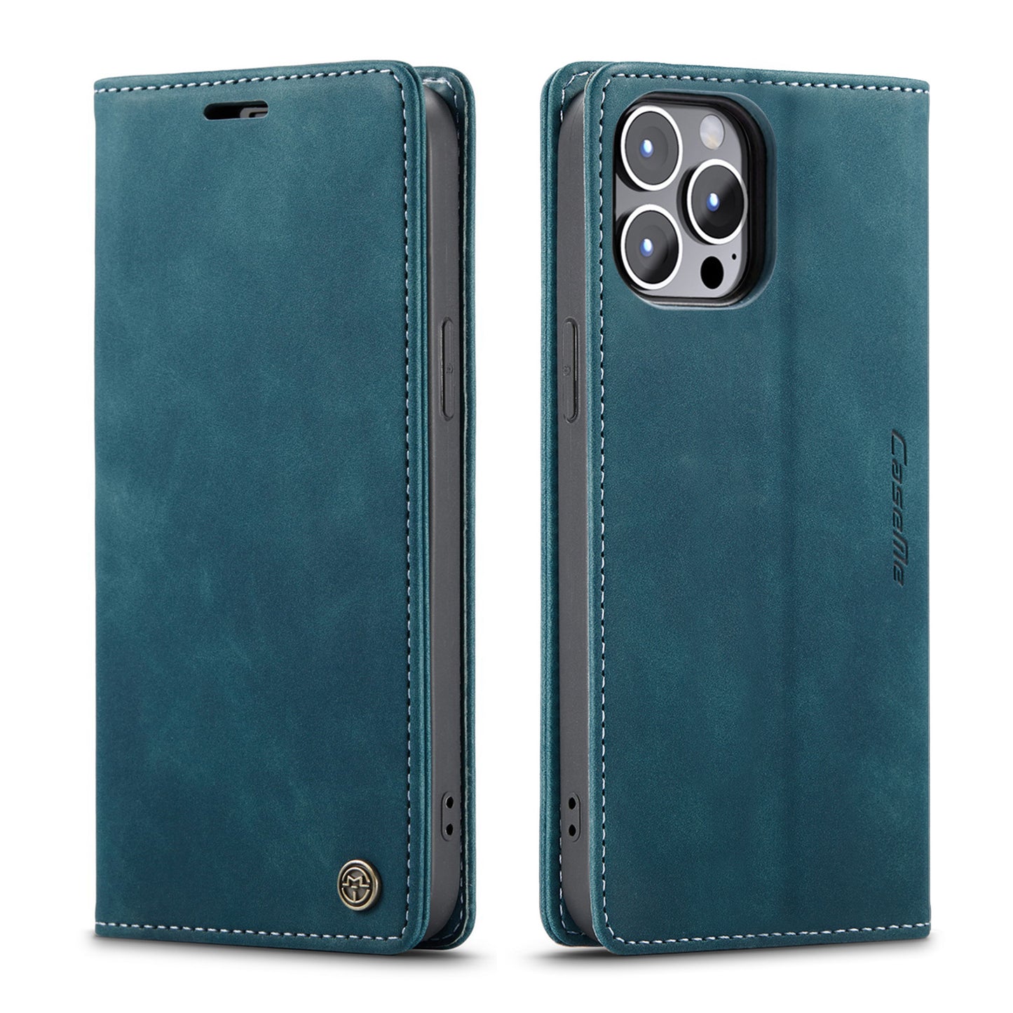 CASEME Luxury Antique iPhone 14 Pro Max Leather Case Wallet