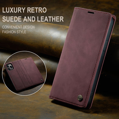 CASEME Luxury Antique iPhone 14 Pro Max Leather Case Wallet