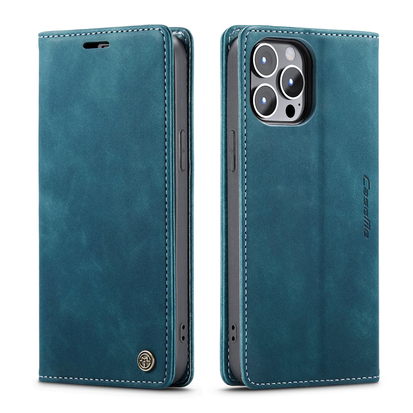 CASEME Luxury Antique iPhone 15 Pro Leather Case Wallet