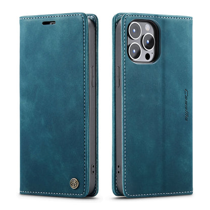 CASEME Luxury Antique iPhone 15 Pro Leather Case Wallet