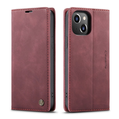 CASEME Luxury Antique iPhone 15 Leather Case Wallet