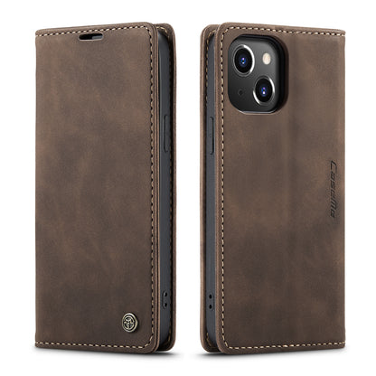 CASEME Luxury Antique iPhone 15 Leather Case Wallet