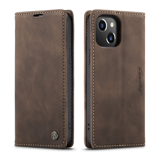 CASEME Luxury Antique iPhone 15 Leather Case Wallet