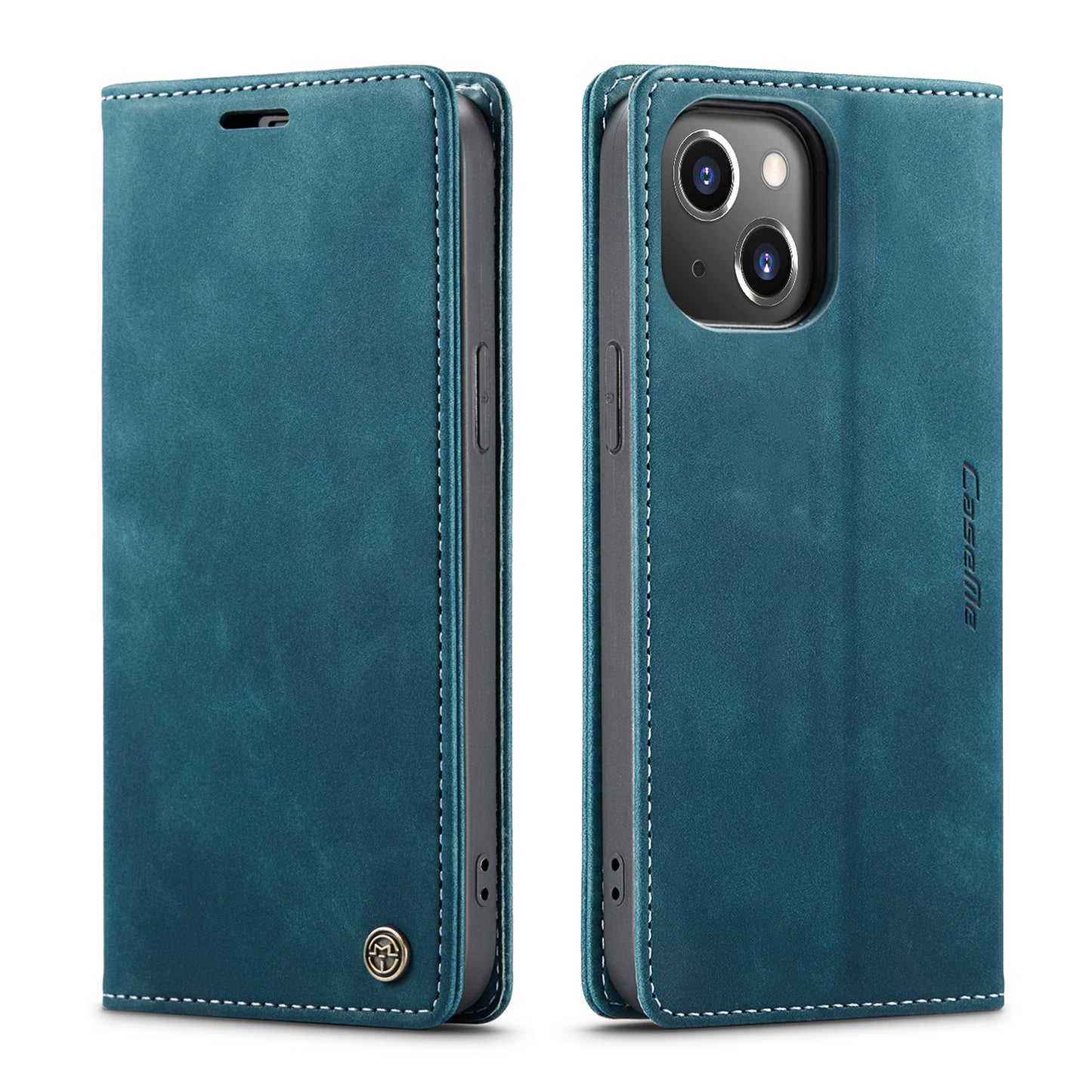 CASEME Luxury Antique iPhone 15 Leather Case Wallet