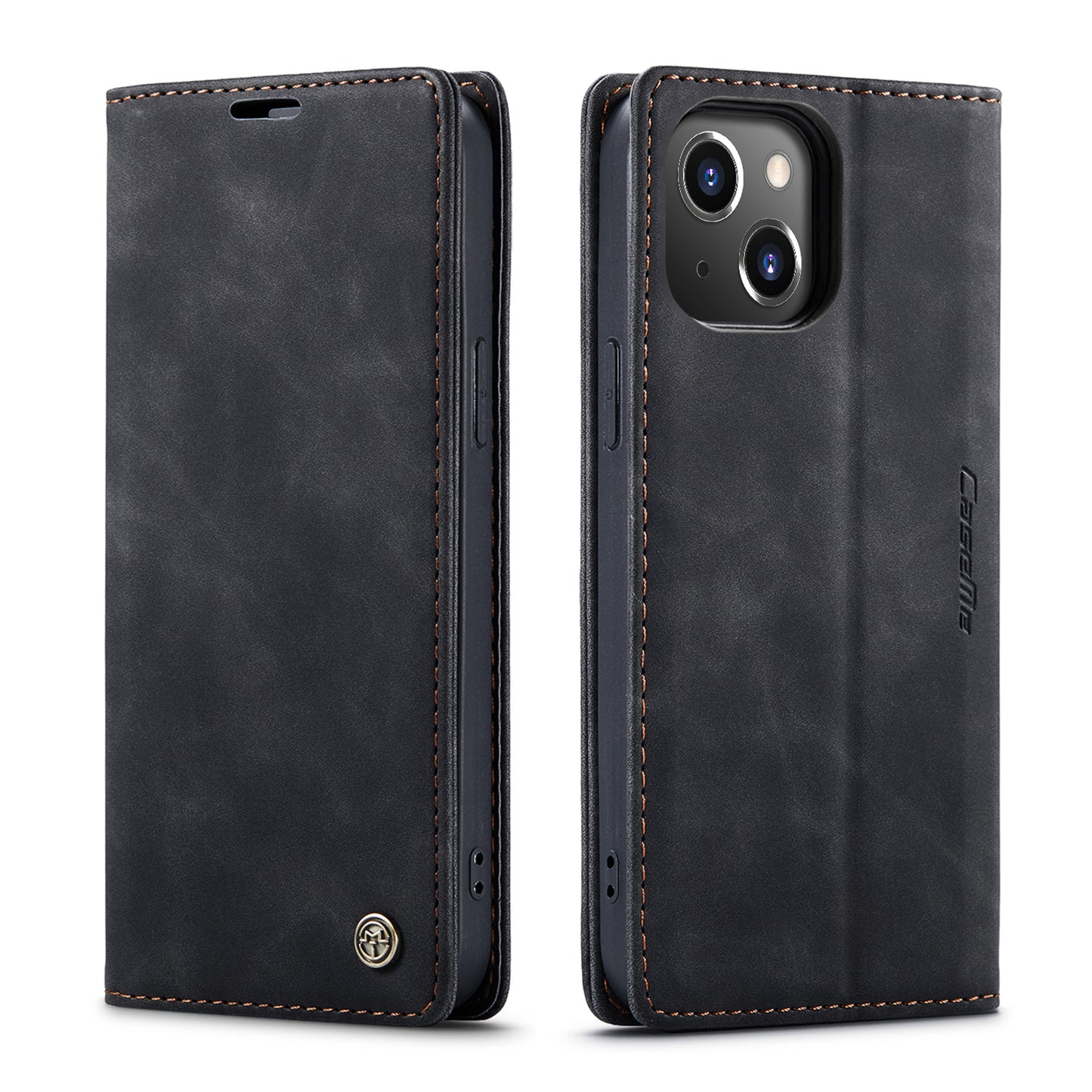 CASEME Luxury Antique iPhone 15 Leather Case Wallet