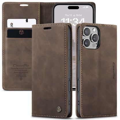 CASEME Luxury Antique iPhone 16 Pro Leather Case Wallet