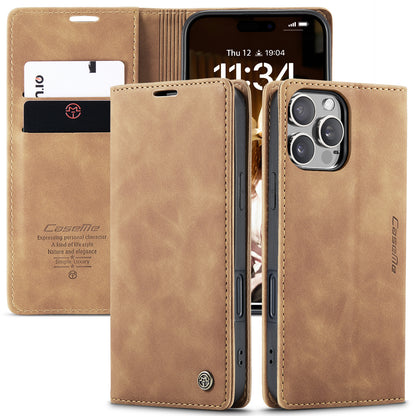 CASEME Luxury Antique iPhone 16 Pro Leather Case Wallet