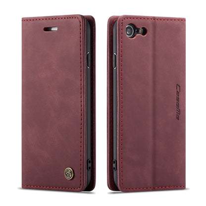 CASEME Luxury Antique iPhone SE 2022 Leather Case Wallet